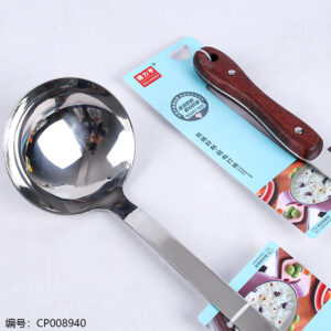 Beech wooden handle porridge ladle-5049 - Image 2