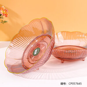 2903 Light luxury Shi turn fruit plate / red - Image 1
