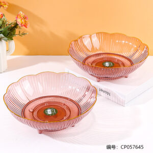 2903 Light luxury Shi turn fruit plate / red - Image 2