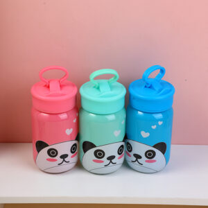 Panda glass cup with holder 300ml - Image 1