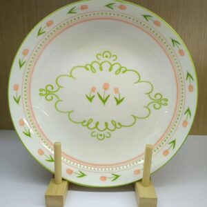 8.35-inch Tulip Cheese Ceramic Plate - Image 1