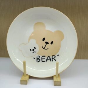 6.25-inch Little Warm Bear Ceramic Plate - Image 1