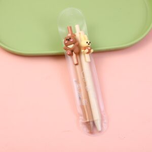 Bear & Rabbit Combo 0.5 Black Patch Push Pair Pen 2pcs - Image 1