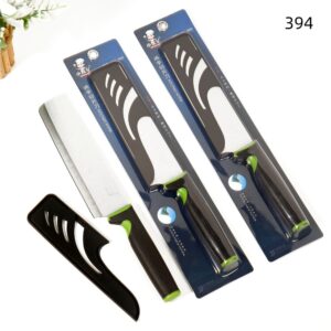 394 Little Cooking Star Black Handle 8-inch Long Slicing Knife 1*24 - Image 1