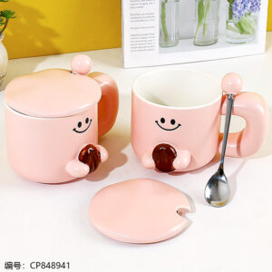 330 Coffee Bean Ceramic Mug + Spoon - Image 2