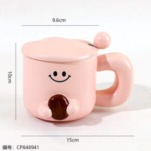 330 Coffee Bean Ceramic Mug + Spoon - Image 3
