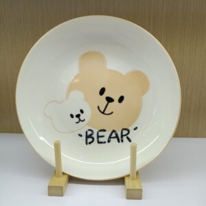 6.25-inch Little Warm Bear Ceramic Plate - Image 1