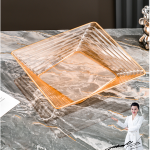 Gold Light Luxury Transparent Plate-3 - Image 1