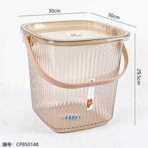 T3805-7 Crystal Bucket with Cover - Image 3