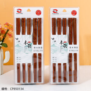 B-033 10-pair red sandalwood chopsticks - Image 1