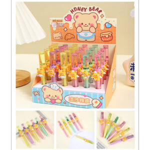 Cream Bear Creative Flowing Sand Push Pull Eraser-BD-9222 - Image 1