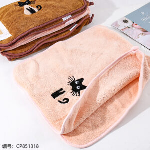 Black kitten towels 2pcs 1*10 - Image 2