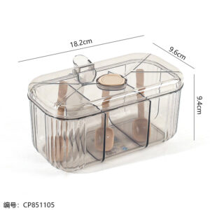 24511 Rectangular three-compartment seasoning box - Image 3