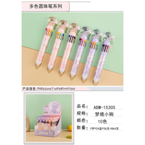 Dream foal crystal head ten color ballpoint pen 15305 - Image 1