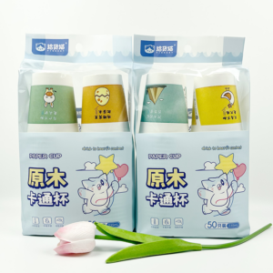 Cartoon disposable paper cup 50pcs-280ml- 8269 - Image 1