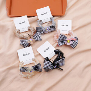 Small lattice bow fashion band 2pcs - Image 1
