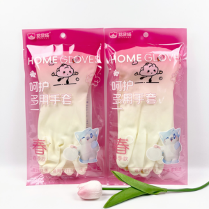 Short sleeved cream gloves - Image 1