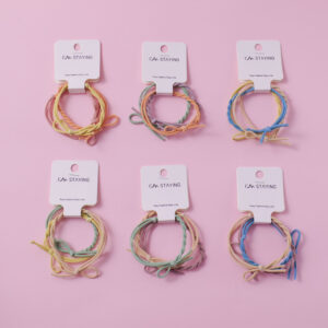 double-strand knotted hair tie 3pcs - Image 1