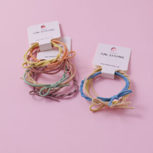 double-strand knotted hair tie 3pcs - Image 2