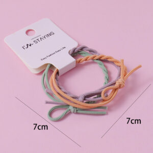 double-strand knotted hair tie 3pcs - Image 3