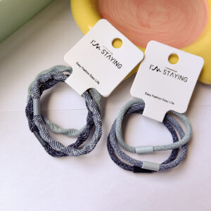 Denim rubber band 3pcs - Image 1
