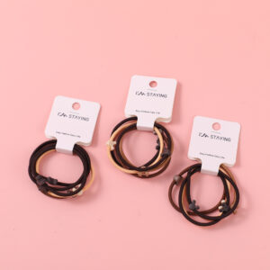 Easy matching coffee hair tie 5pcs - Image 1