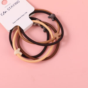 Easy matching coffee hair tie 5pcs - Image 3