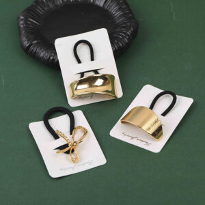 Golden Fashion Hair Tie - 3 - Image 1