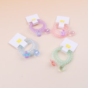 Cutting Diamond Telephone Line Hair Tie 2pcs-6 - Image 1