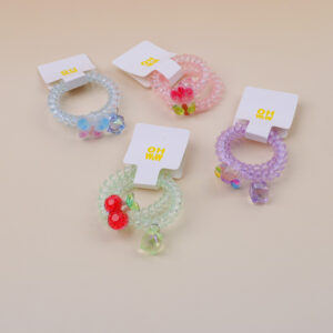 Cutting Diamond Telephone Line Hair Tie 2pcs-7 - Image 1