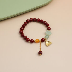 Imitation Cinnabar Pendant Bracelet - 1 - Image 1