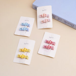 Electroplated Rabbit Hair Clip 2pcs - Image 1