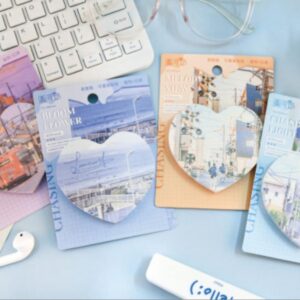 Roadside Street View - Notepad (Heart-shaped) KJNCT-45093 - Image 1