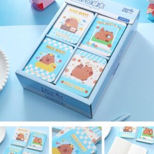 Capybara Series – Capybara Fluffy Stitch Notebook 80PCS W1A71002 - Image 1