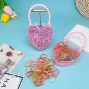 Colorful Heart Hair Ties with Handle - Image 1