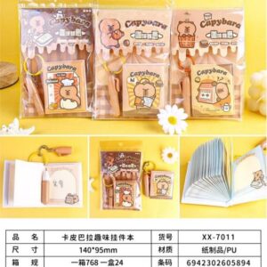 Capybara Series – Capybara Fun Pendant Notebook XX-7011 80 sheets - Image 1