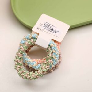 Textured Color Hair Ties 4pcs - 6 - Image 2
