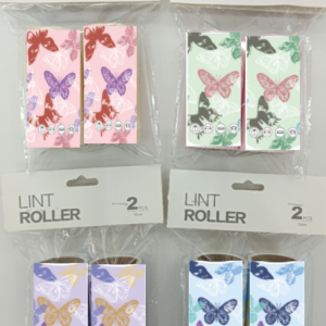 Butterfly Pattern Lint Roller – 40 Sheets, Single Pack - Image 1