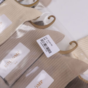Vertical-Ribbed Long-Staple Cotton Women’s Mid-Calf Socks - Image 3
