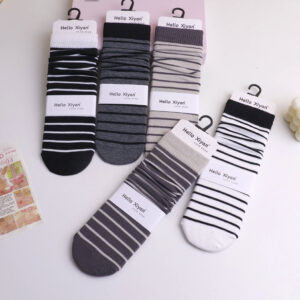 Horizontal Stripe Women's Slouch Socks - Image 1