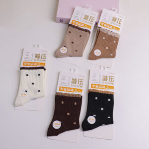 Dotted Ruffle-Edge Women's Mid-Calf Socks - Image 1