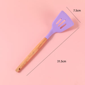 Special Discount-Wood Handle Slotted Spatula - Image 2