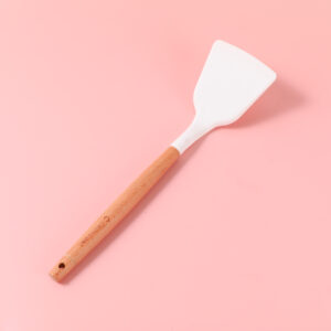 Special Discount-Wood Handle Solid Spatula - Image 2