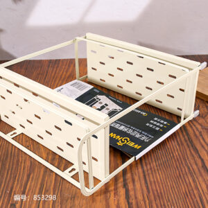 8352 Cream-Colored 2-Tier Square Storage Shelf - Image 4