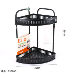 8004 Matte Black 2-Tier Corner Shelf (Non-returnable) - Image 3