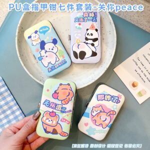 Peace-PU Box Nail Clipper Set (7pcs) - Image 1