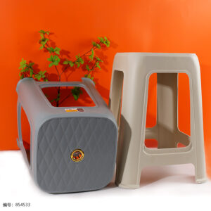 80-2 Leather Striped High Stool - Image 2