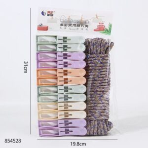 806+ Thick Clothes Drying Rope + Clothespins - Image 1