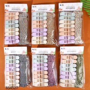 607+ Thick Clothes Drying Rope + Clothespins - Image 2