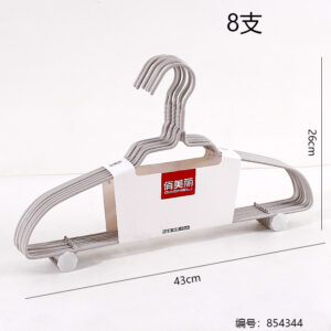 6008 PVC-Coated Shoulder Clothes Hanger 8pcs/Set - Image 3